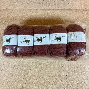 Lot 10 Skeins Cascade Lana D'Oro Yarn Worsted Alpaca Wool Brown 1100 Yd